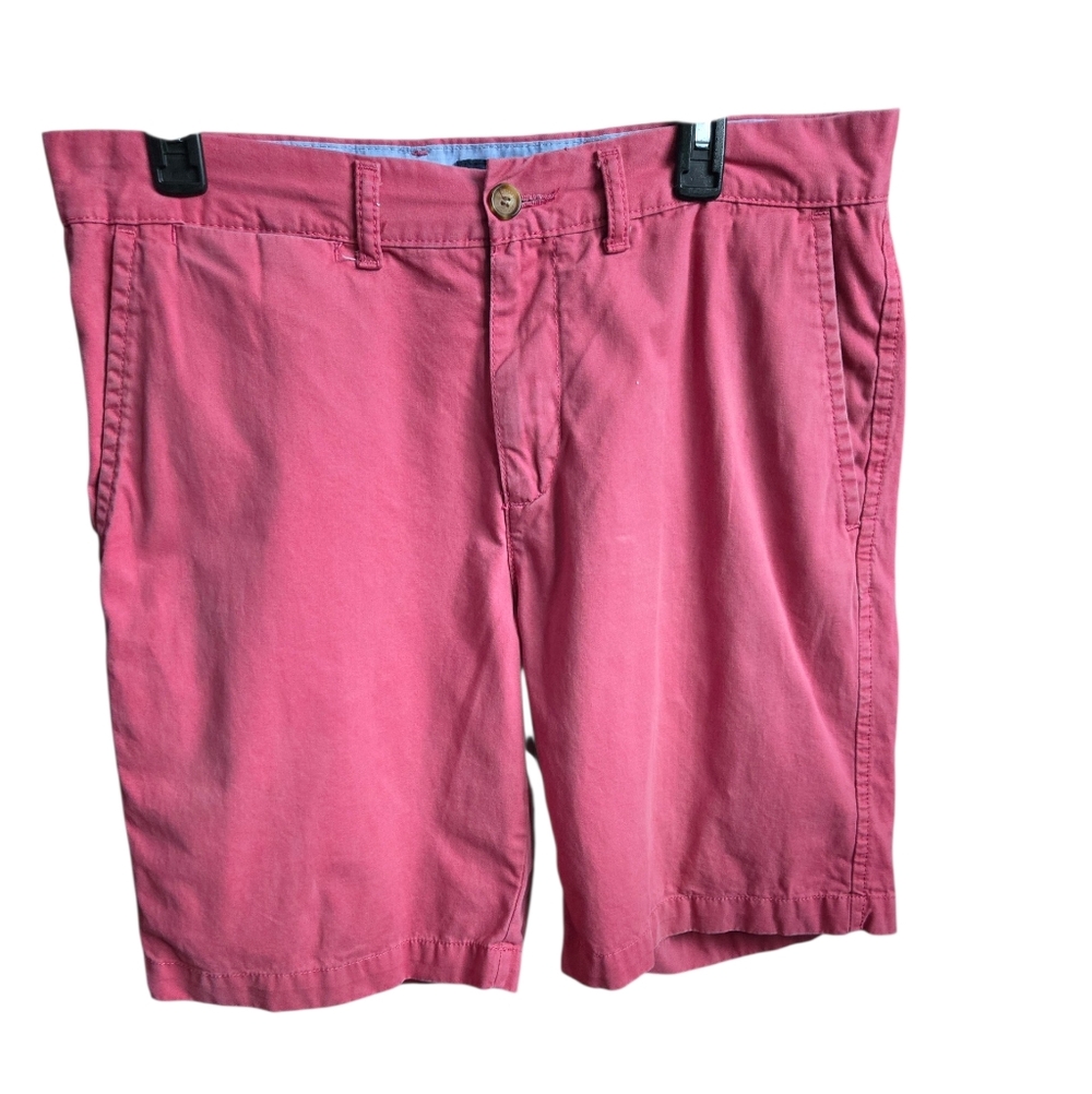 Tommy Hilfiger Mens Reddish Pink Chino Shorts Size 34 Preppy Nantucket 8 Inseam
